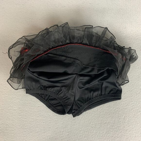 Mara Dancewear Child Large Red Sequin 3pc Dance Costume Set Skirt Bra Gloves - Picture 6 of 7